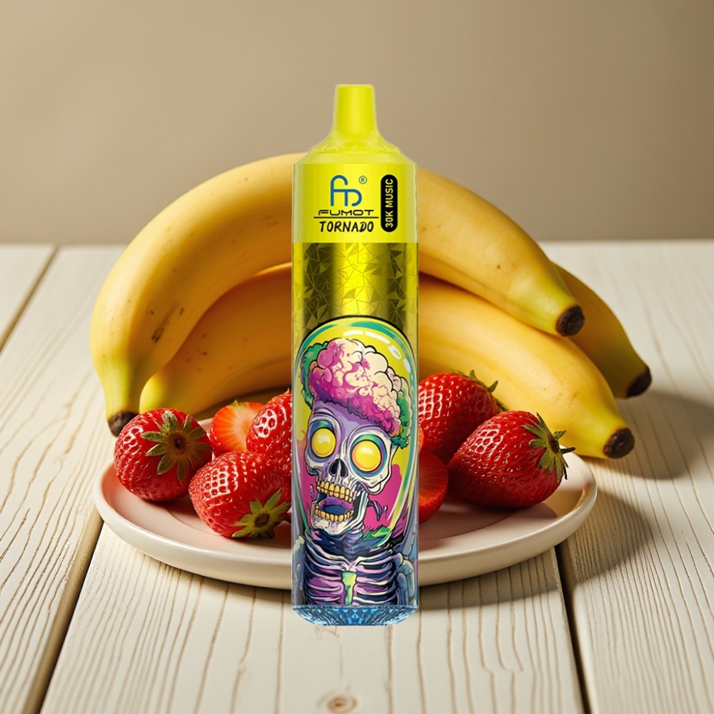 Fumot RandM Tornado 30000 Puffs Απορριπτέο Vape Μπανάνα Φράουλα 30mL 5%