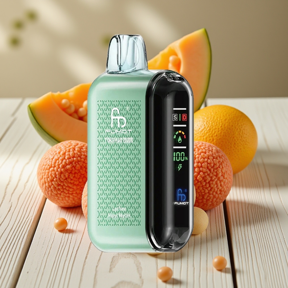 Fumot Tornado 20000 Puffs Απορριπτέος Βέιπ Λίτσι Χαμι Κανταλούπε 850mAh
