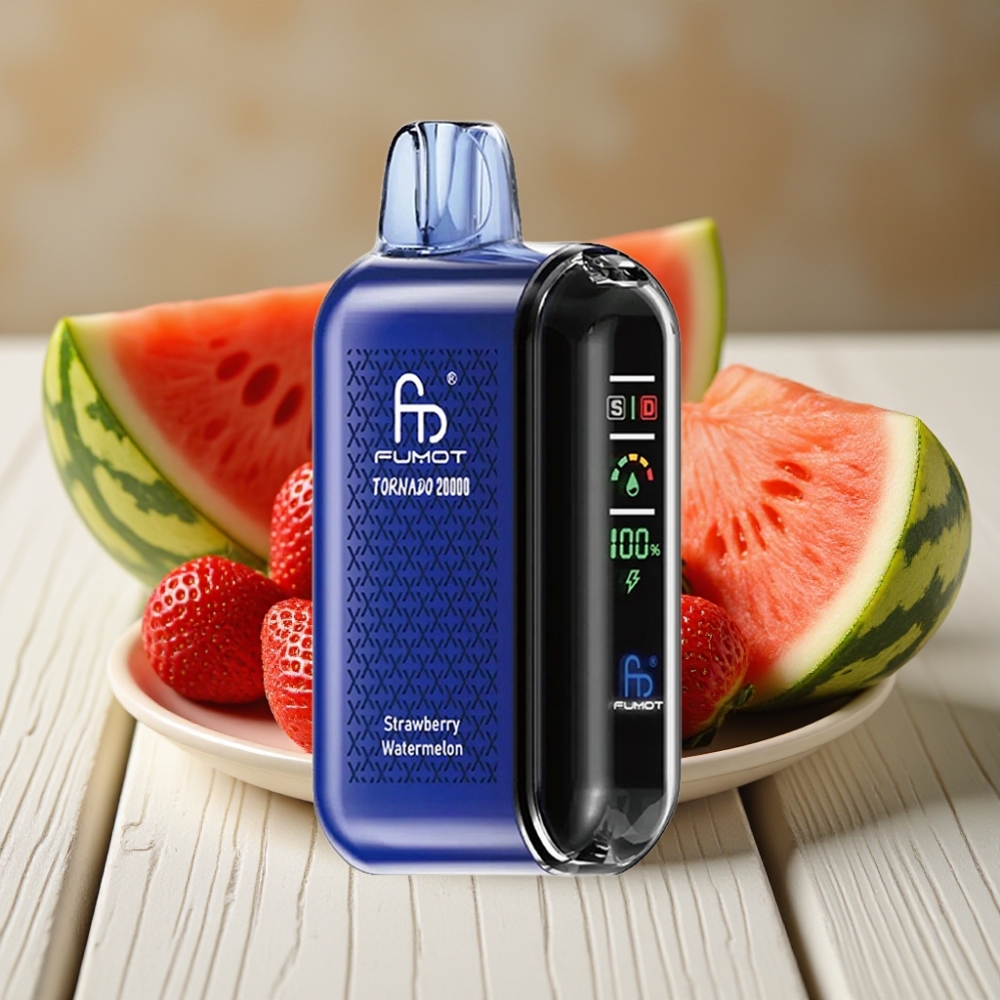 Fumot Tornado 20000 Puffs Αχλάδι Καρπούζι Dual Mesh Coil Smart Display