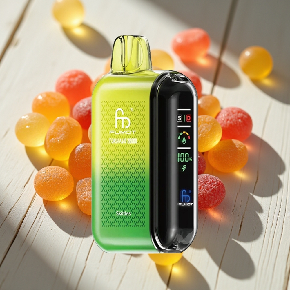 Fumot Tornado 20000 Puffs Αδιάβροχο Ατμιστικό Skittles Dual Mesh Coil Smart Display