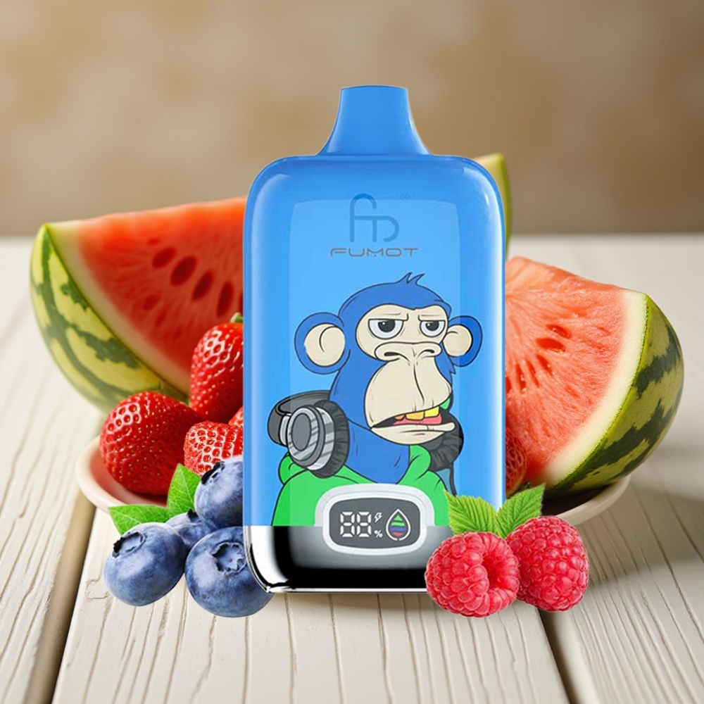 Fumot Tornado Digital Box 12000 Puffs Αχλάδι Καρπούζι 20ml Mesh Coil