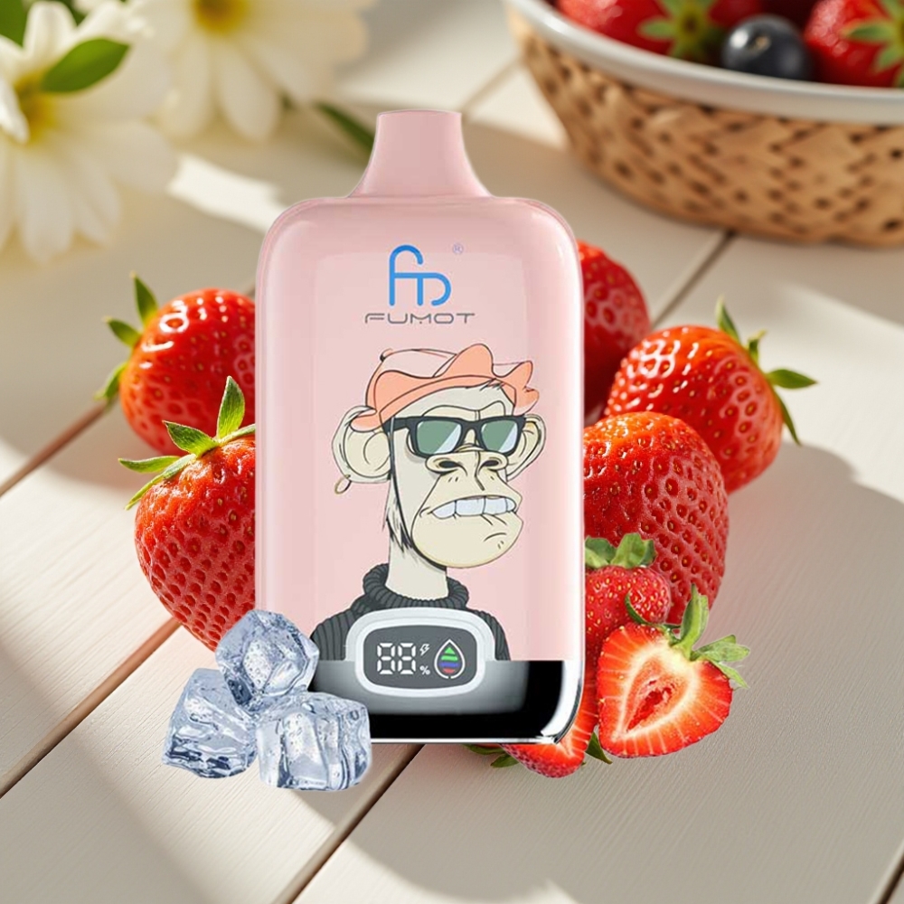 Fumot Tornado Digital Box 12000 Puffs Αναψυκτική Φράουλα Πάγος με Mesh Coil