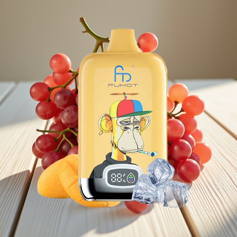 Fumot Tornado Digital Box 12000 Puffs Απορρίψιμο Vape Σταφυλόπαγο 20ml