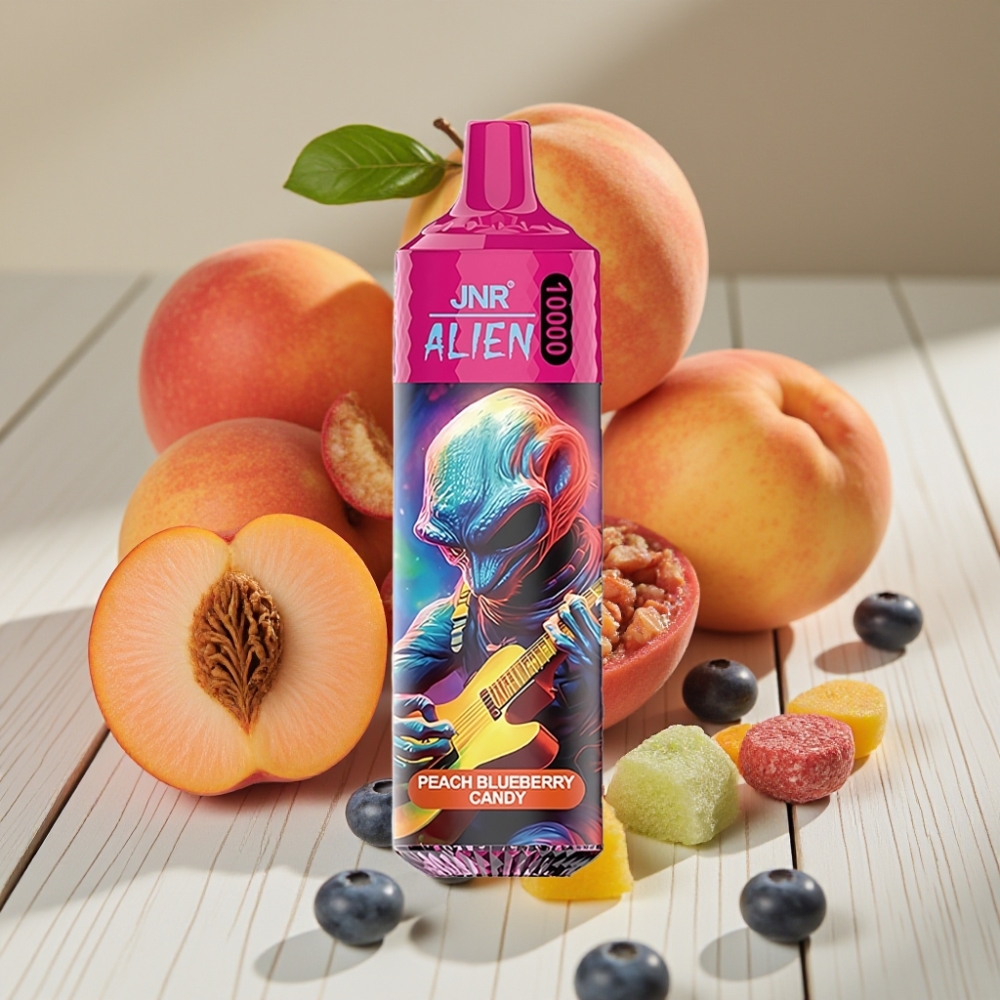 JNR Alien 10000 Puffs Απορριπτέο Vape Ροδάκινο Μύρτιλο Καραμέλα 850mAh RGB
