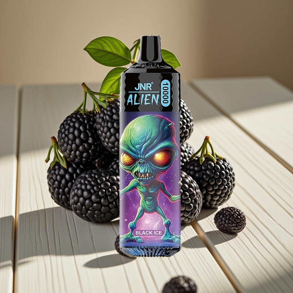 JNR Alien 10000 Puffs vape distributor Greece Αδιάβροχος Μάυρος Πάγος