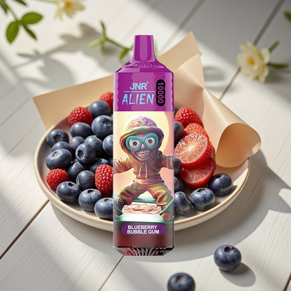 JNR Alien 10000 Puffs vape distributor Greece Απορριπτέο Vape Μπλε Μούρο Τσίχλα
