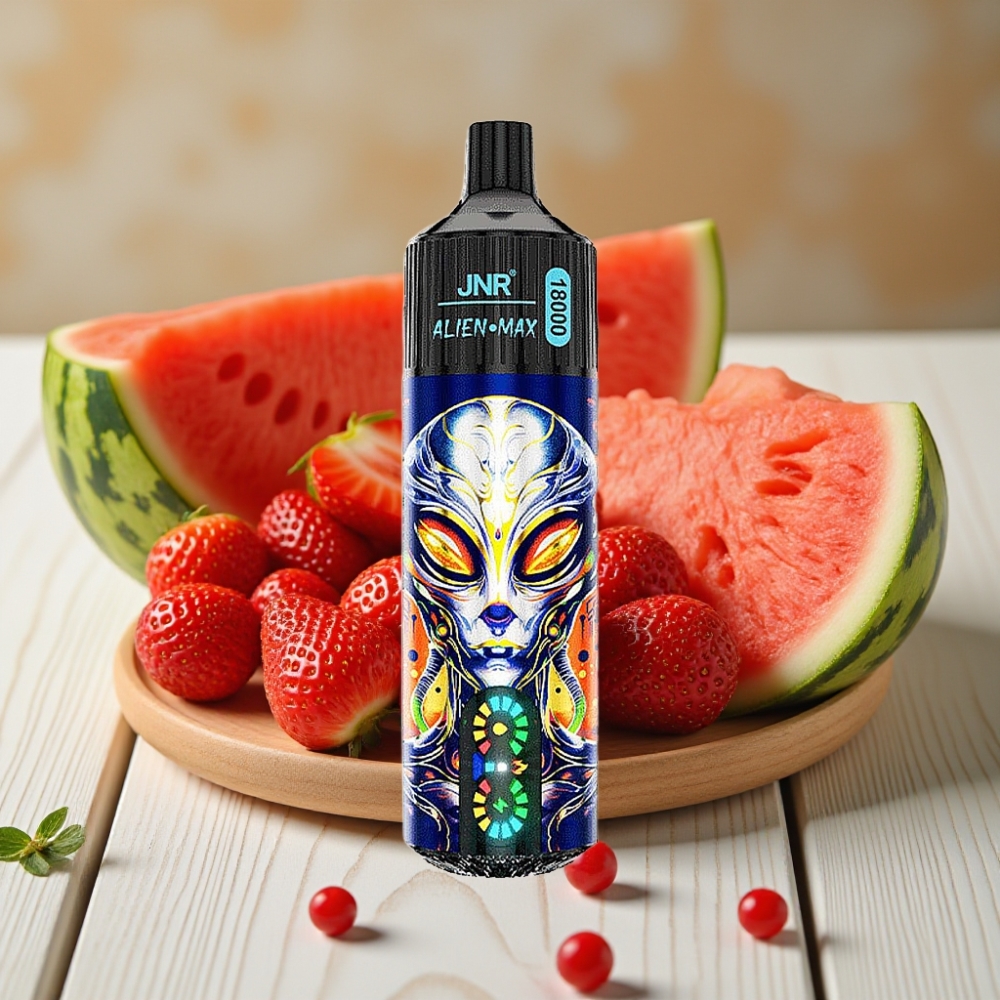 JNR Alien Max 18000 Puffs Φράουλα Καρπούζι Bubblegum με Dual Mesh Coil & 28ml E-liquid