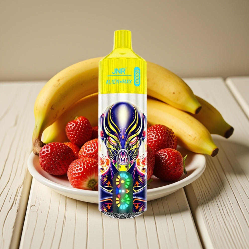 JNR Alien Max 18000 Puffs Αποτύπωμα Φράουλας-Μπανάνας με Dual Mesh Coil & Smart LED