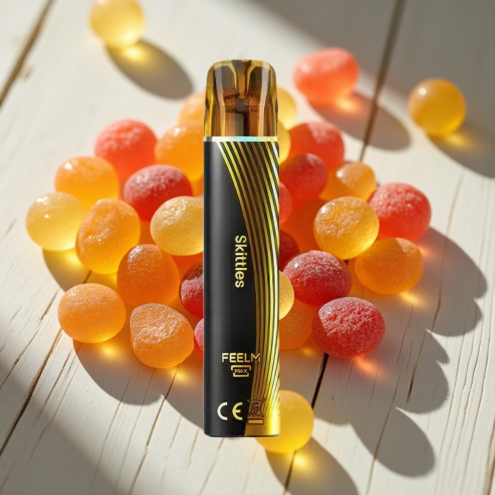 JNR Black&Golden 600+200 Puffs vape distributor Greece Απορριπτέo Ατμιστή Σκιτλς