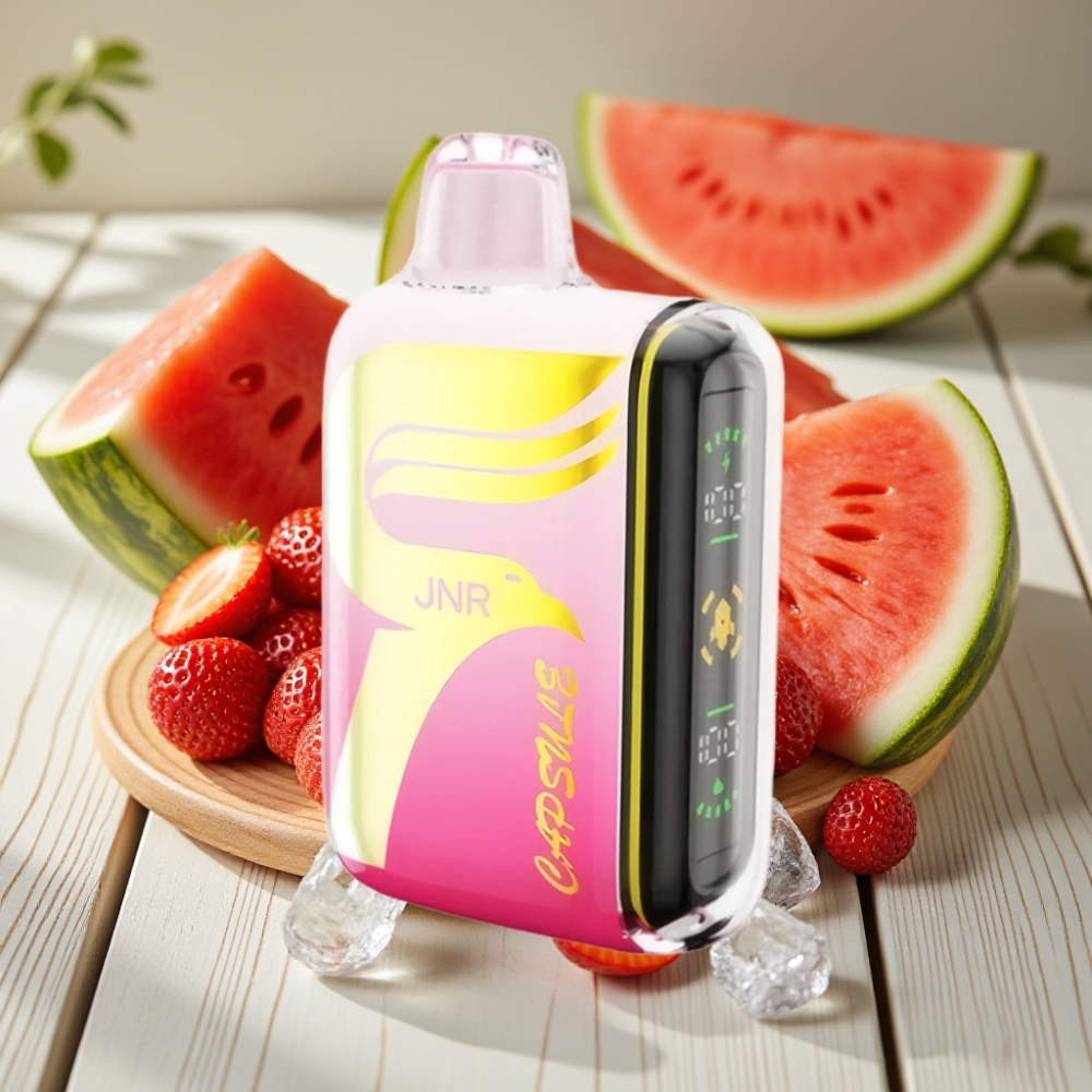 JNR Capsule 15000 Puffs Αναψυκτικό Φράουλα Καρπούζι Πάγος με Dual Mesh Coil & 20W