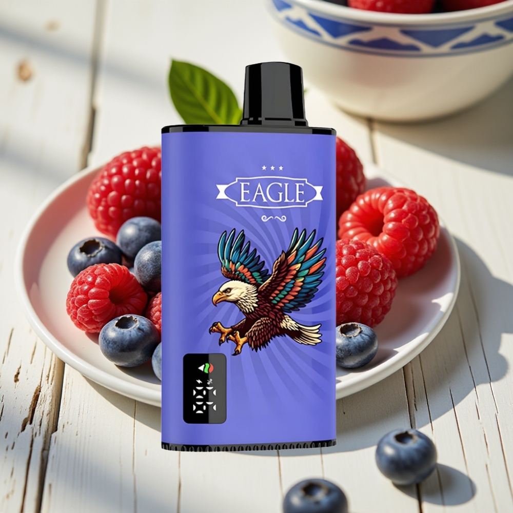 JNR EAGLE Smart 23000 Puffs Disposable Vape Μπλε Βατόμουρο Κεράσι με Ψηφιακή Οθόνη και 1.0ohm Mesh Coil