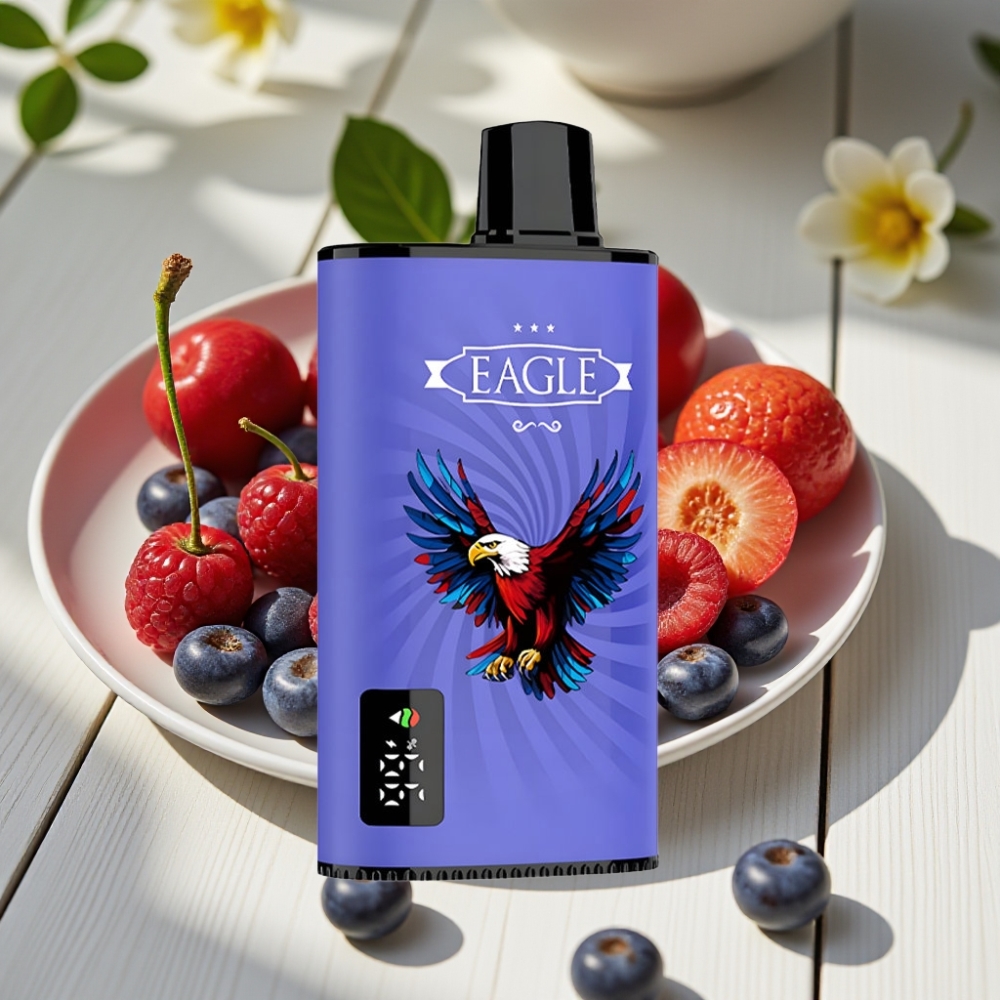 JNR EAGLE Smart 23000 Puffs Disposable Vape Μπλε Βατόμουρο Κεράσι με Ψηφιακή Οθόνη & 1.0ohm Mesh Coil