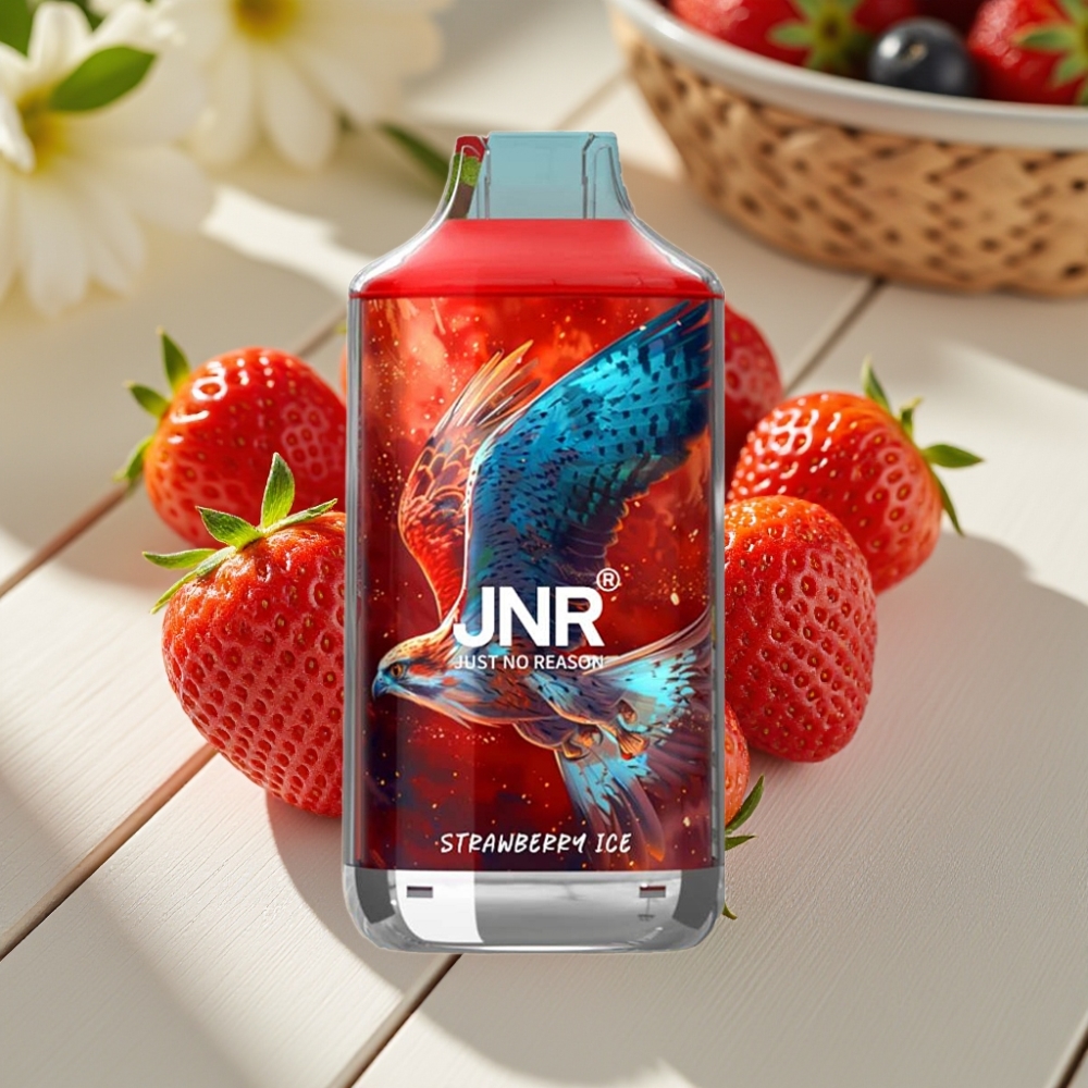 JNR Falcon 16000 Puffs Αναψυκτική Φράουλα Πάγου με Dual Mesh Coil & Smart LED