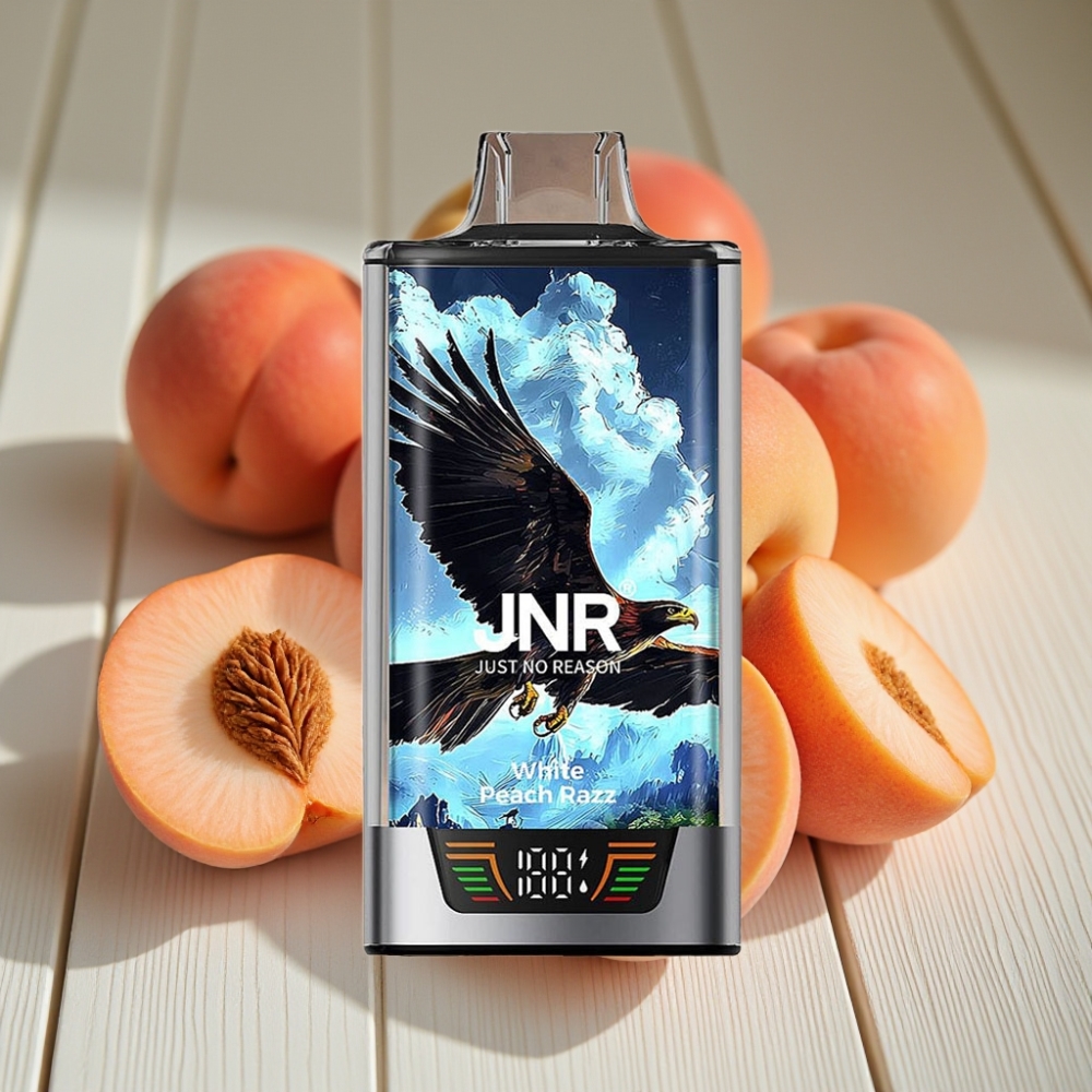 JNR Falcon Pro 28000 Disposable Vape Λευκό Ροδάκινο Razz 30ml 950mAh