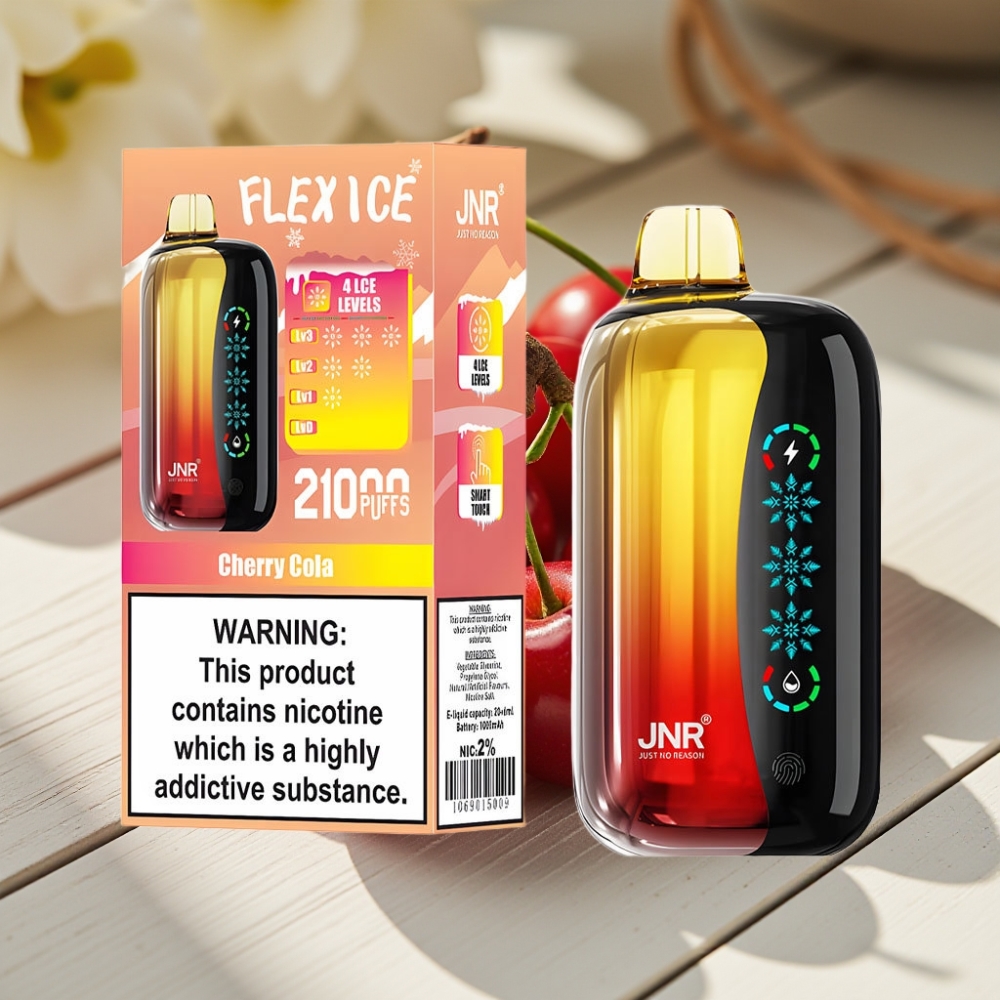 JNR Flex Ice 21000 Ατμογεννήτρια Κεράσι Κόλα με Ρυθμιζόμενο Πάγο και Οθόνη Αφής