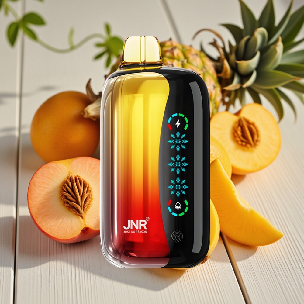 JNR Flex Ice 21000 Puffs Disposable Vape Ροδάκινο Μάνγκο Ανανάς με Ice Adjustable & 26ml E-liquid