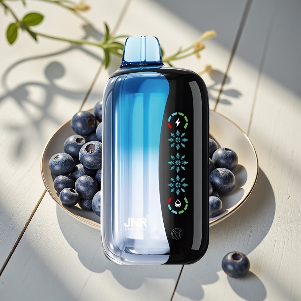 JNR Flex Ice 21000 Puffs Disposable Vape Μπλε Βατόμουρο Πάγο με Ice Adjustable & 26ml E-liquid