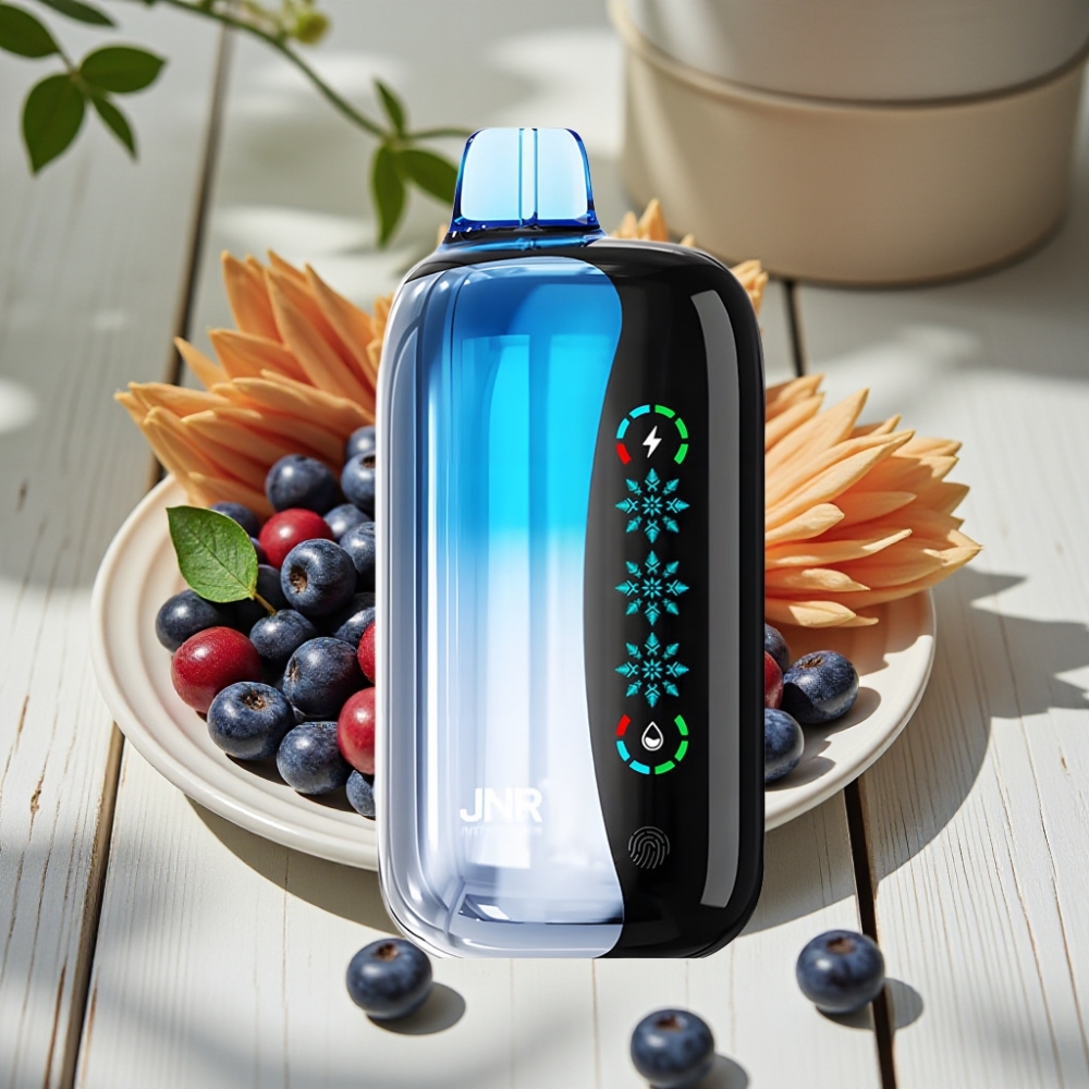 JNR Flex Ice 21000 Puffs Disposable Vape Μπλε Κεράσι Έκρηξη με Ice Adjustable και 26ml E-liquid