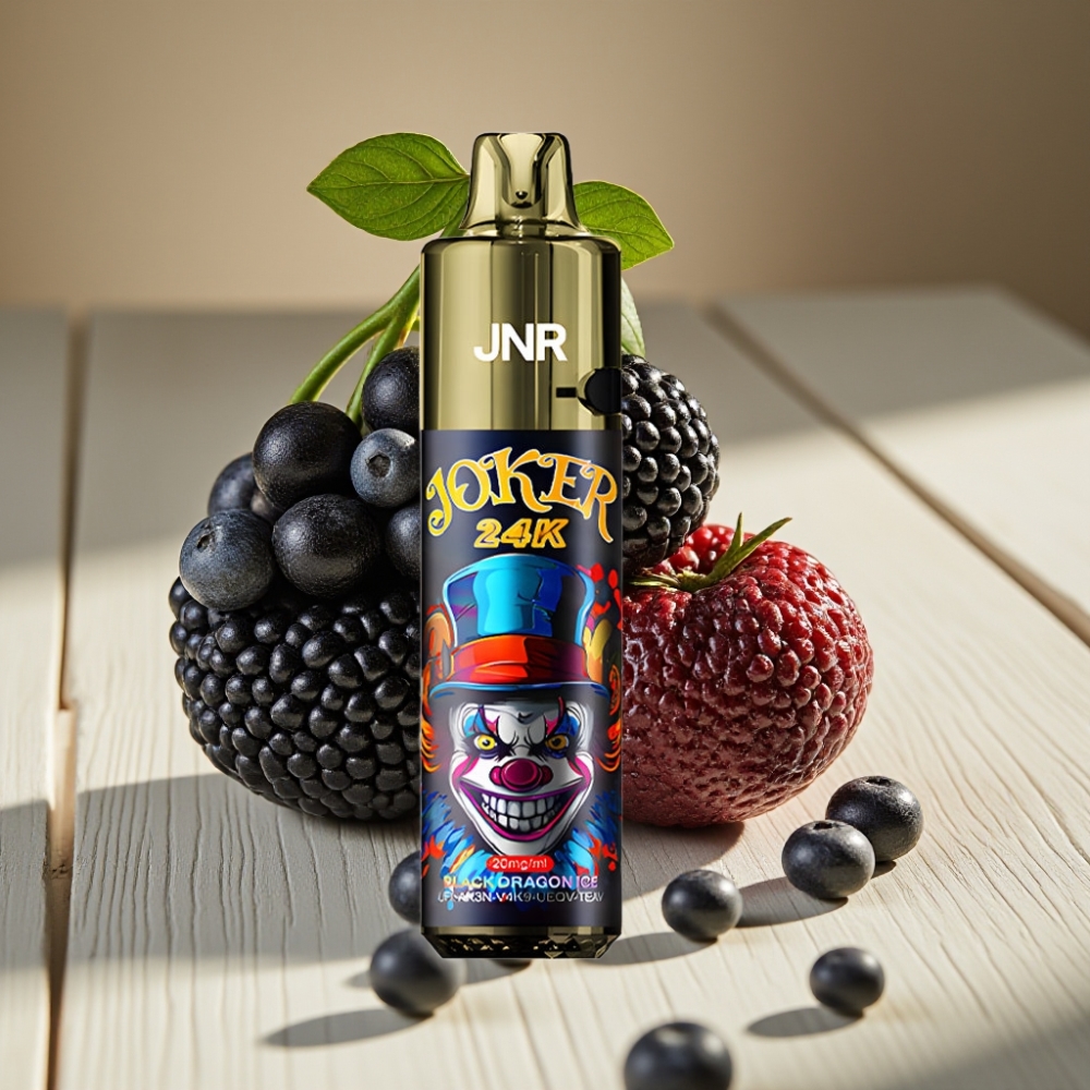 JNR Joker 24K Puffs Disposable Vape Μαύρος Δράκος Πάγος 2% νικοτίνη 800mAh