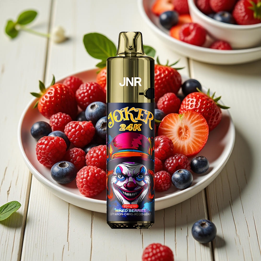 JNR Joker 24K Puffs vape distributor Greece Απορριπτέο Vape Μικτά Μούρα 2ml+10ml
