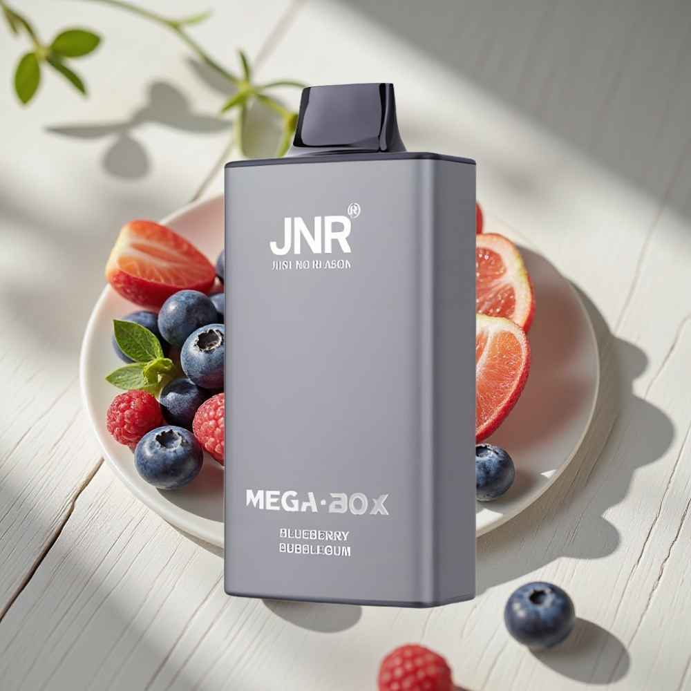 JNR Mega Box 25000 Puffs Disposable Vape Μπλε Βατόμουρο Τσίχλα & 850mAh