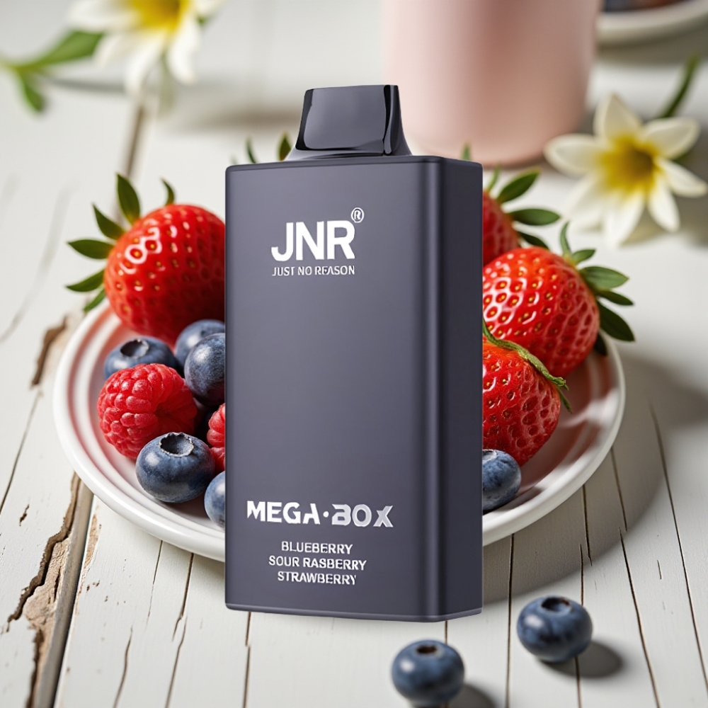 JNR Mega Box 25000 Puffs Disposable Vape Μπλε Μούρο Ξινή Σμέουρα Φράουλα & 850mAh