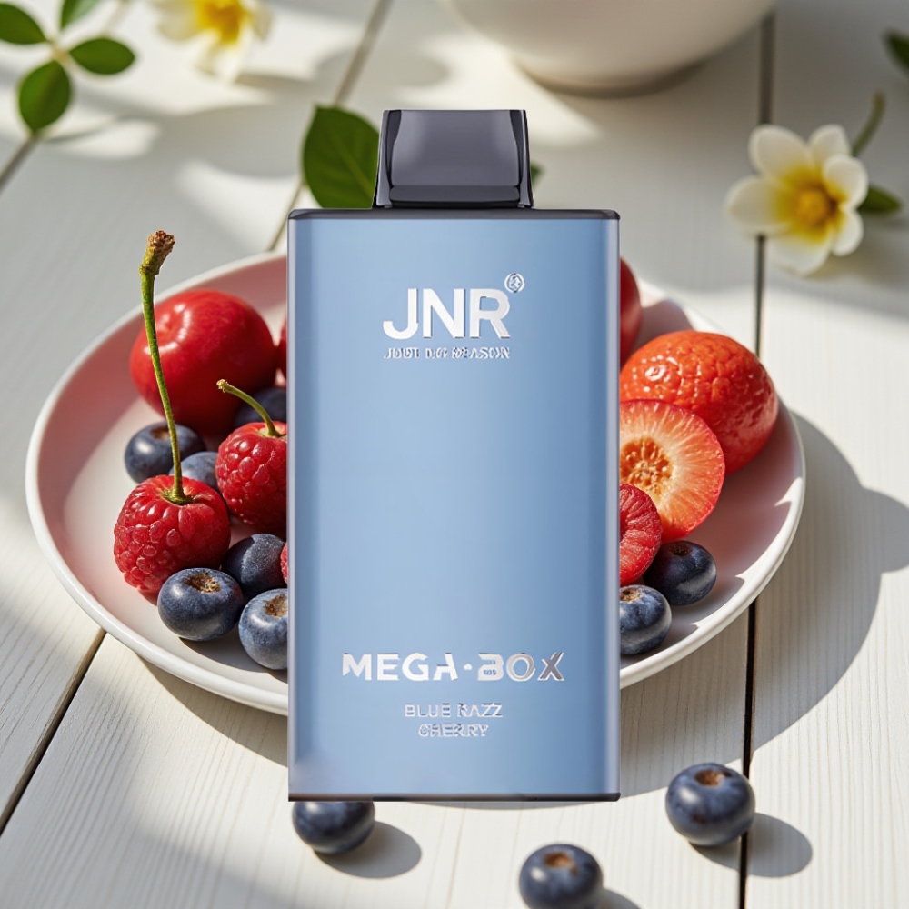 JNR Mega Box 25000 Puffs Disposable Vape Μπλε Βατόμουρο Κεράσι & 850mAh