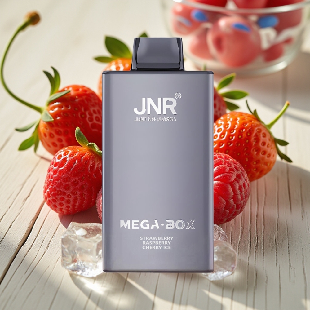 JNR Mega Box 25000 Puffs Απορριπτόμενο Vape Φράουλα Βατόμουρο Κεράσι Πάγος Dual Mesh Coil