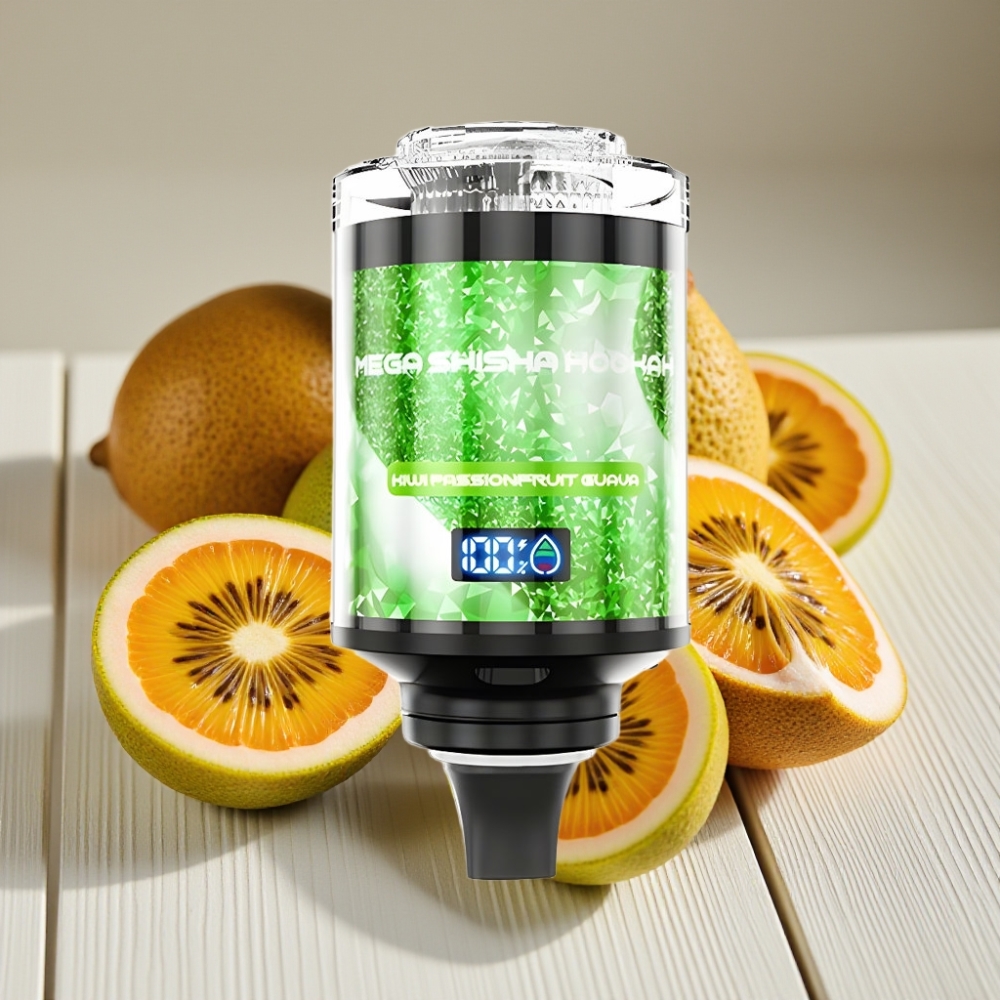JNR Mega Shisha Hookah 100K Desktop Compatibility Ακτινίδιο Πάσιφλορα Γκουάβα 60ml 2200mAh