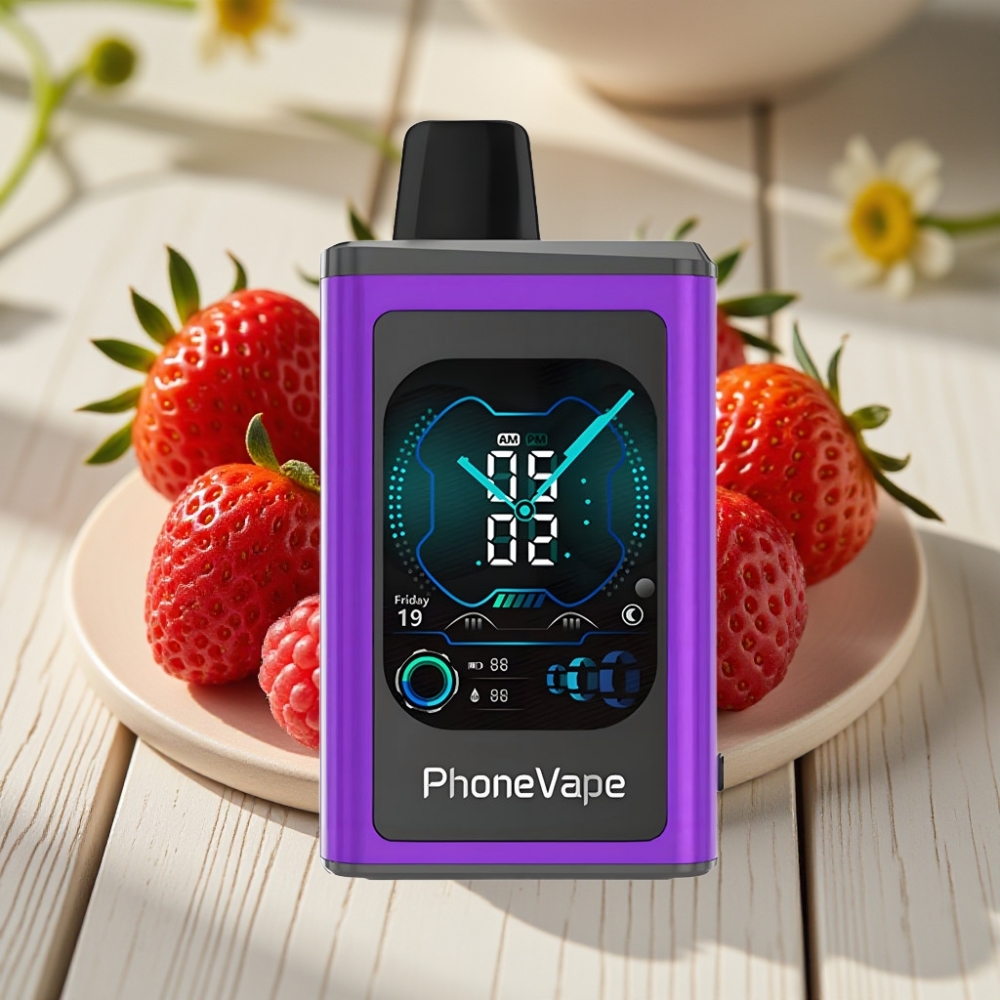 JNR PhoneVape 30000 αναρροφήσεις Επαναφορτιζόμενη Vape Κεράσι Φράουλα Βατόμουρο
