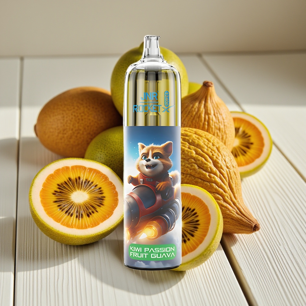 JNR Rocket-X 12400 Puffs Ανεξάρτητο Ατμιστικό Κίβη Πάσιον Γκουάβα με ρυθμιζόμενη ροή αέρα και RGB φώτα