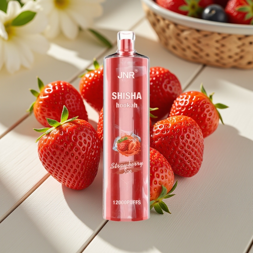 JNR Shisha Hookah 12000 Puffs vape distributor Greece Αναψυκτικό Φράουλα