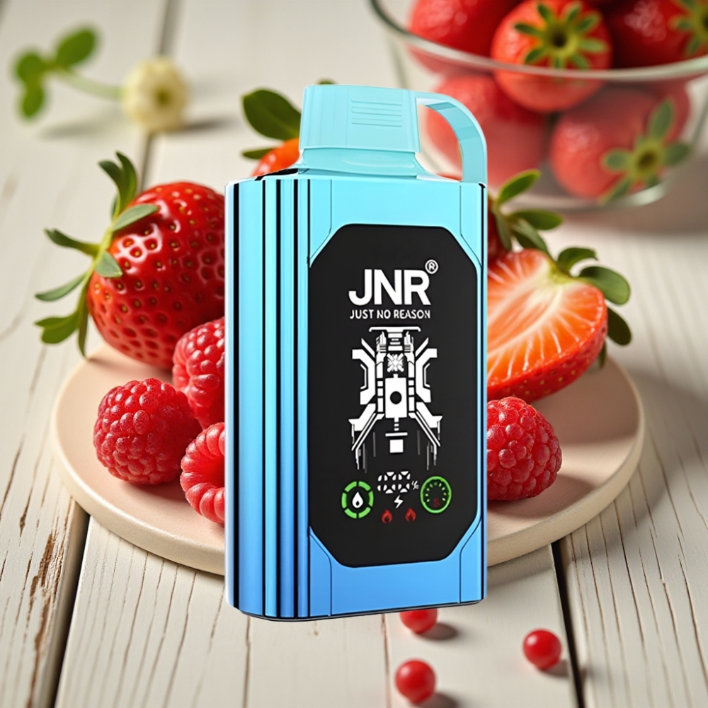 JNR Shisha Hookah Box 20500 Puffs Φράουλα Βατόμουρο Καραμέλα & Dual Mesh Coil