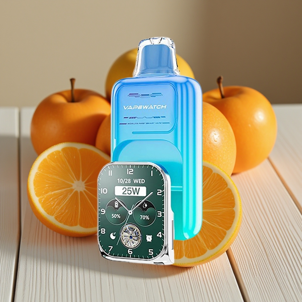 JNR VapeWatch 30000 Puffs Disposable Vape Ξινή Μήλο Πάγο 1000mAh Type-C