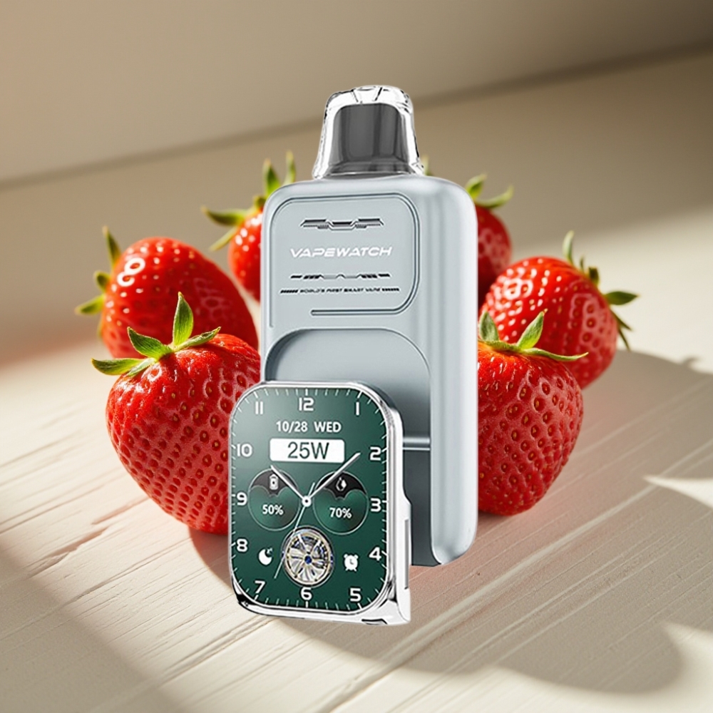 JNR VapeWatch 30000 Puffs Διαρκείας Vape Φράουλα Πάγο με Dual Mesh Coil