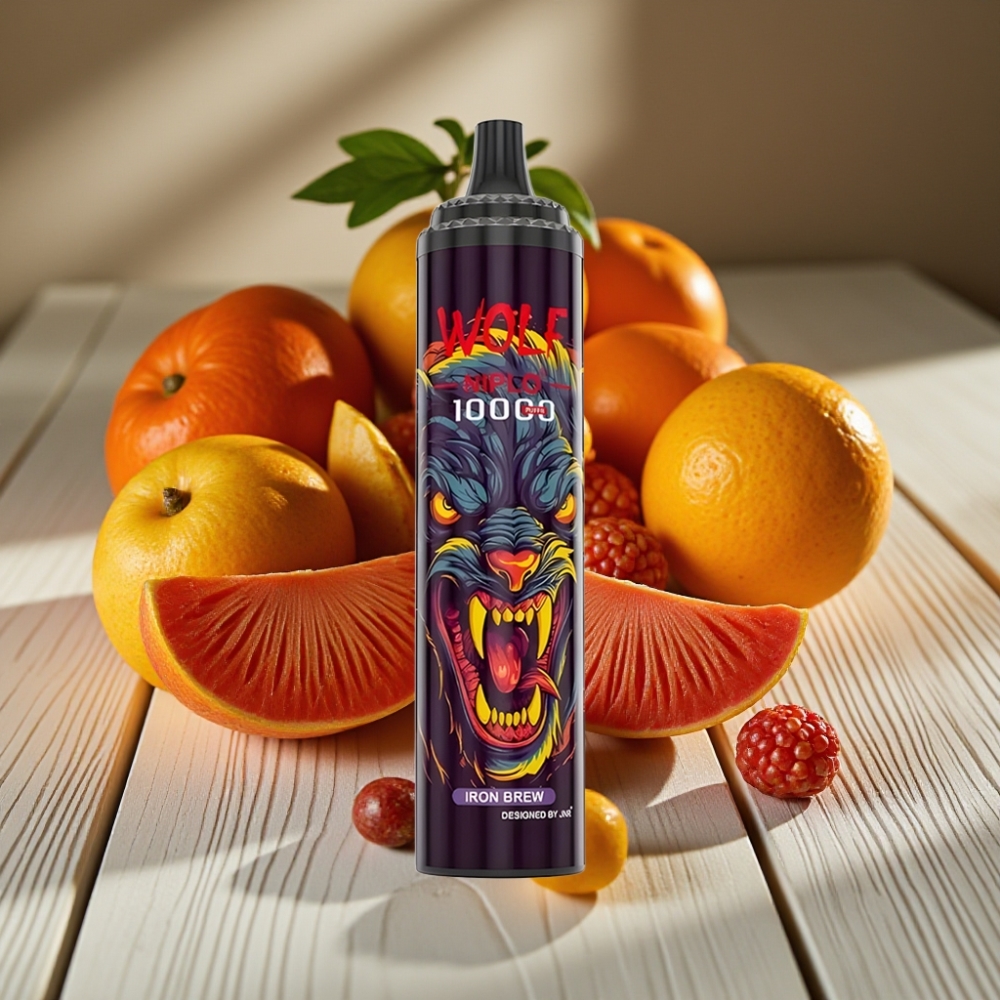 JNR Wolf Niplo 10000 Puffs Ατσάλι Γλέγος Disposable Vape 20ml 5%
