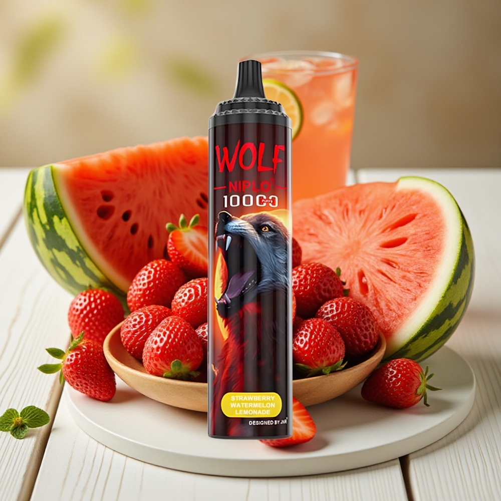 JNR Wolf Niplo 10000 Puffs vape distributor Greece Αχλάδι Καρπούζι Λεμονάδα