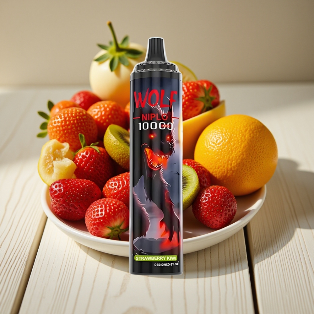 JNR Wolf Niplo 10000 Puffs vape distributor Greece Φράουλα Κιβί Disposable Vape