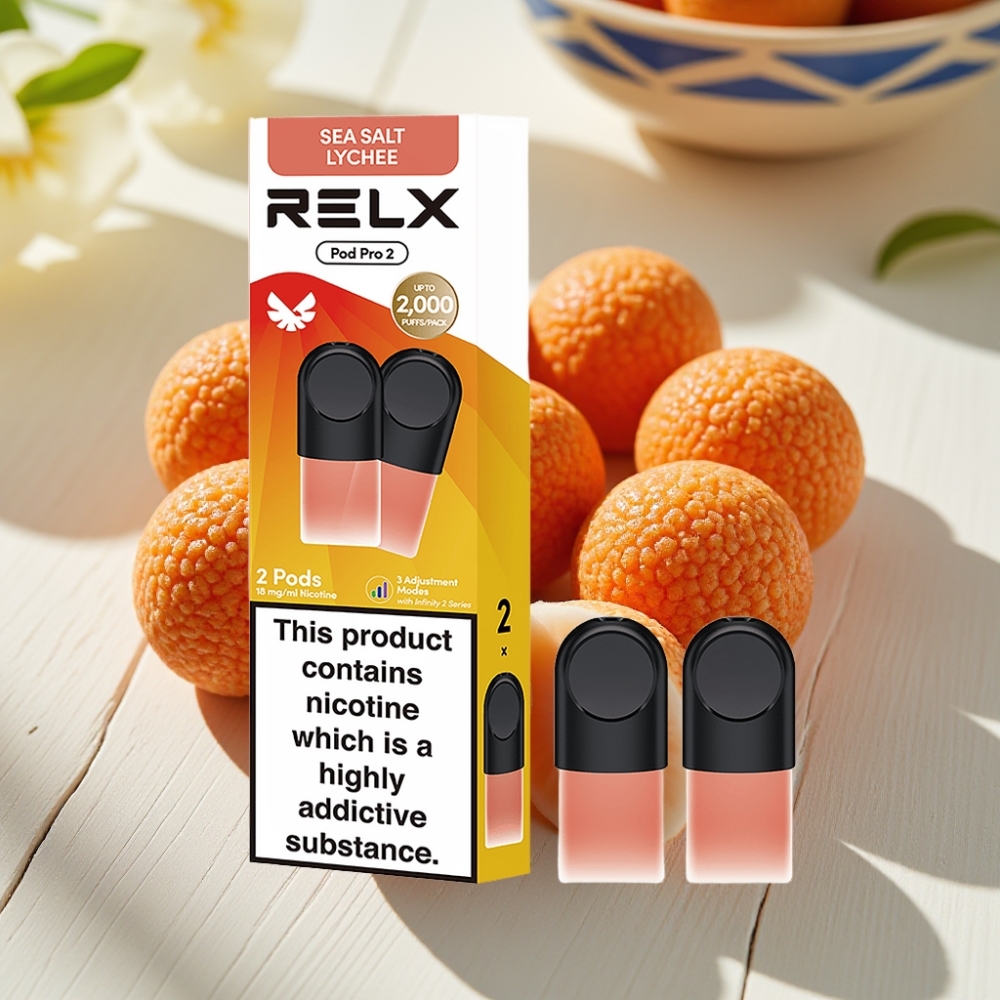 RELX Pod Pro 2 Θάλασσα Αλάτι Λίτσι 1.8% Νικοτίνη 600 αναπνοές