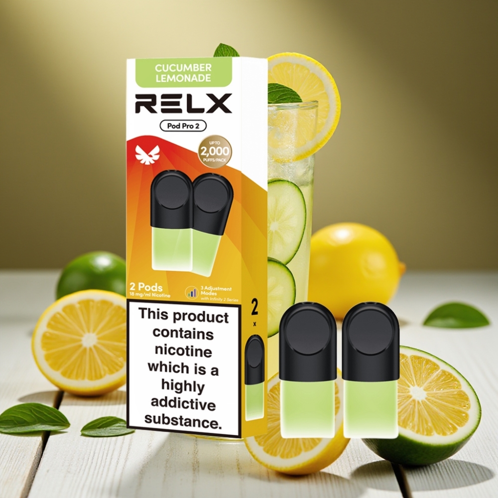 RELX Pod Pro 2 Σκέτο Αγγούρι-Λεμονάδα 1.8% 600 αναρροφήσεις