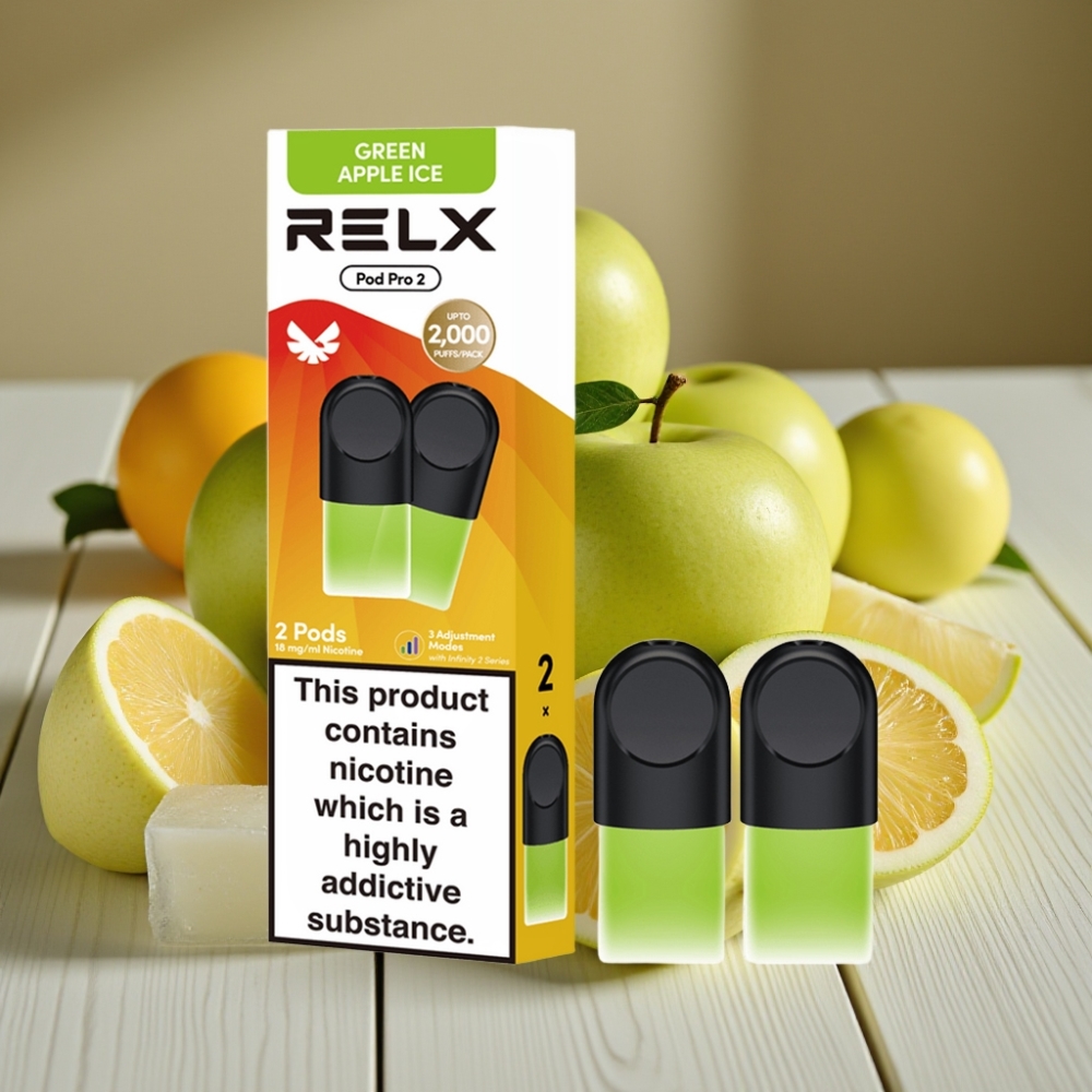 RELX Pod Pro 2 Πράσινο Μήλο Πάγος 1,9ml 600 αναρροφές