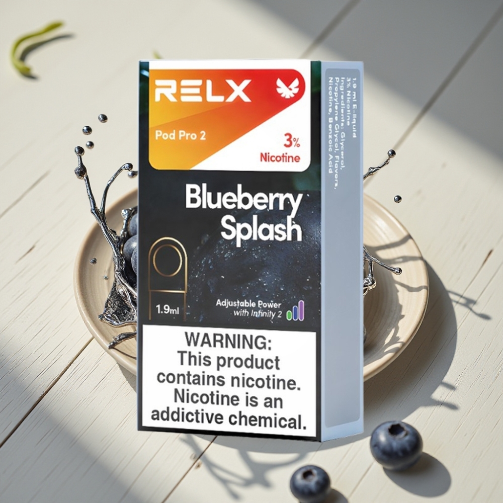 RELX Pod Pro 2 Μπλε Βατόμουρο Splash 3% 1.9ml
