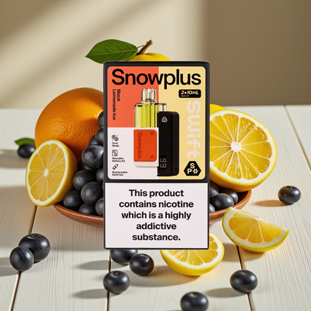 Snowplus Swift 5000 Puffs Prefilled Pod Kit Μαύρο Λεμονάδα Πάγος και