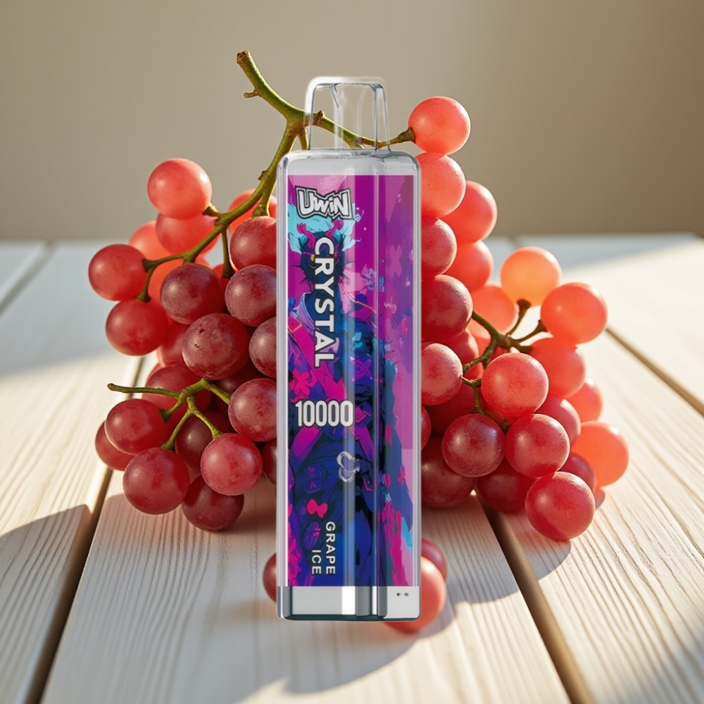 UWIN Crystal 10000 Puffs vape distributor Greece Αναψυκτικό Σταφύλι Πάγου