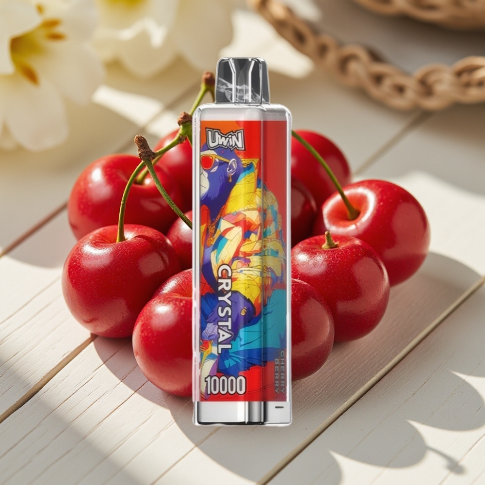 Uwin Crystal 10000 Puffs vape distributor Greece Απορριπτέο Vape Κεράσι Μούρο