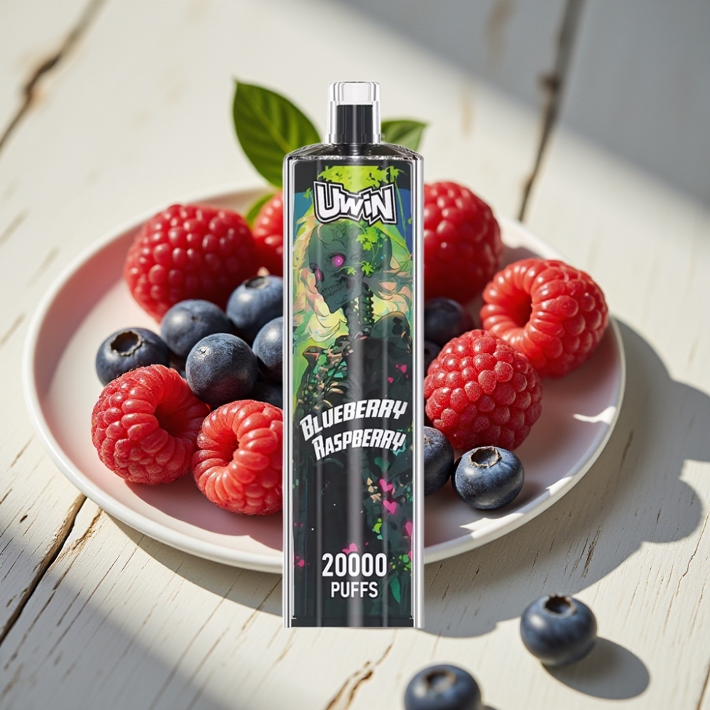 Uwin Shisha Hookah Crystal 20000 Puffs Μπλε Βατόμουρο Ρασπέρι