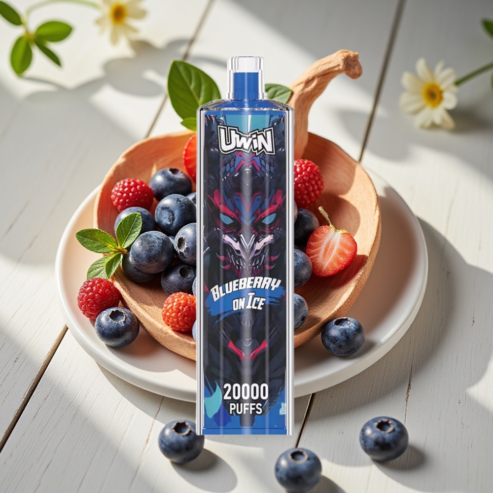 Uwin Shisha Hookah Crystal 20000 Puffs Μπλε Βατόμουρο Σε Πάγο