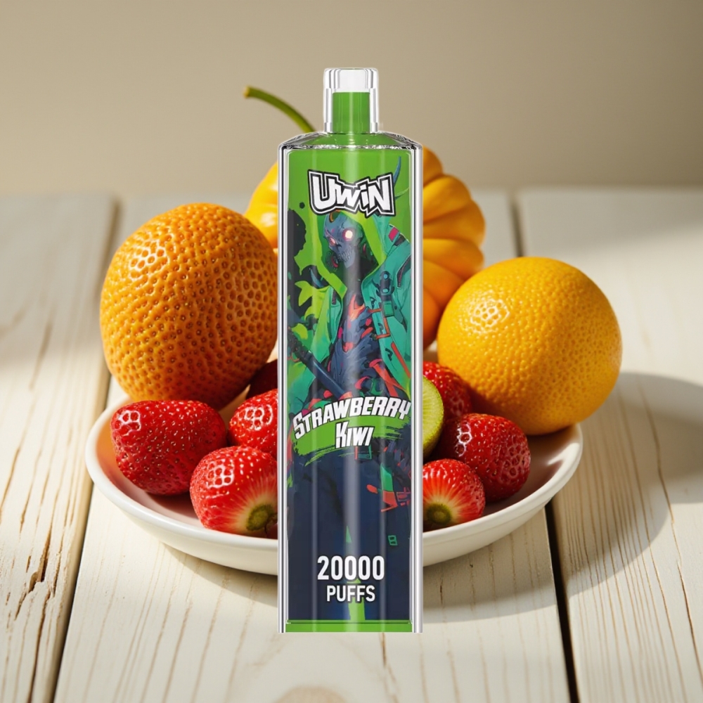 Uwin Shisha Hookah Crystal 20000 Puffs Φράουλα Ακτινίδια με Mesh Coil