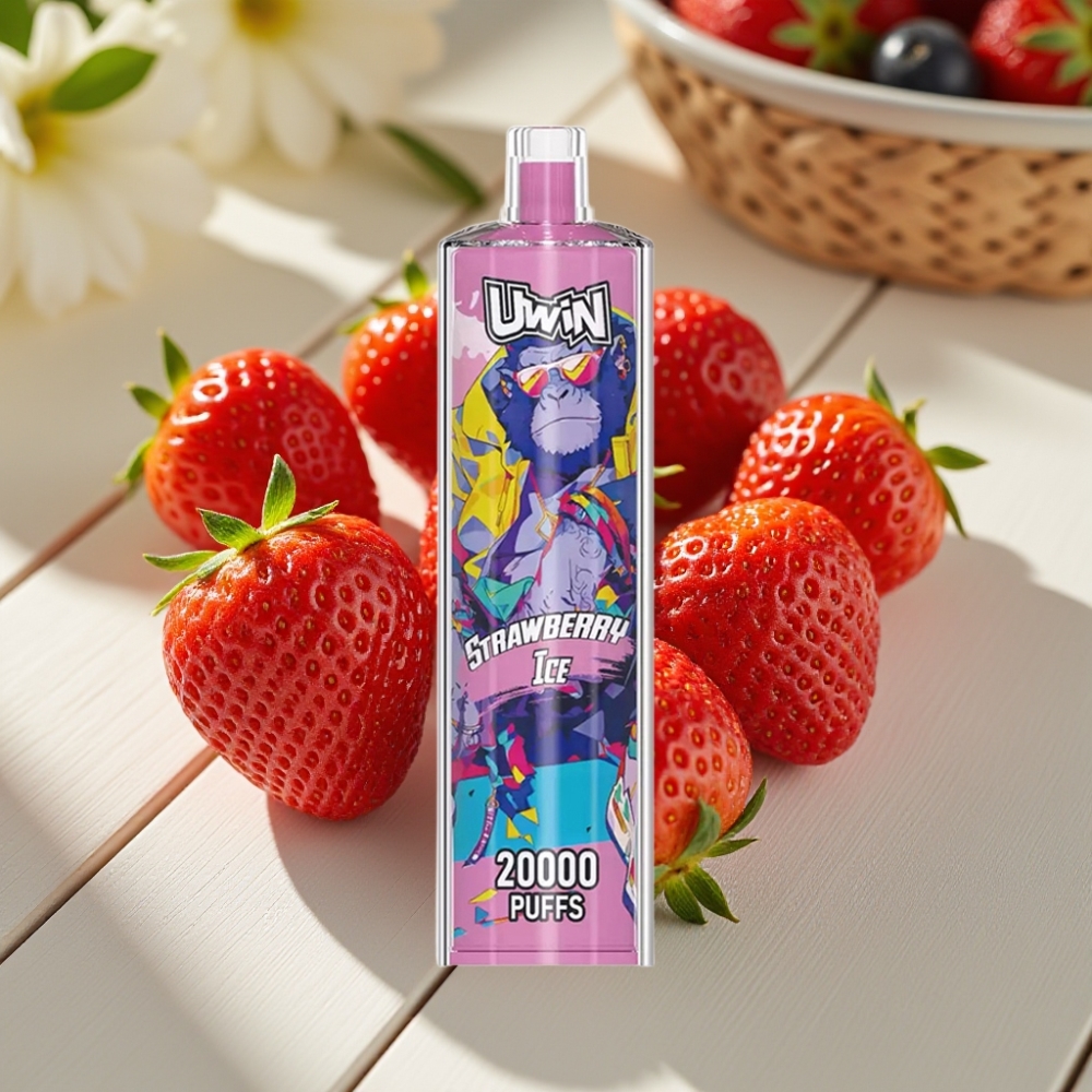 Uwin Shisha Hookah Crystal 20000 Puffs vape distributor Greece Φράουλα Πάγος