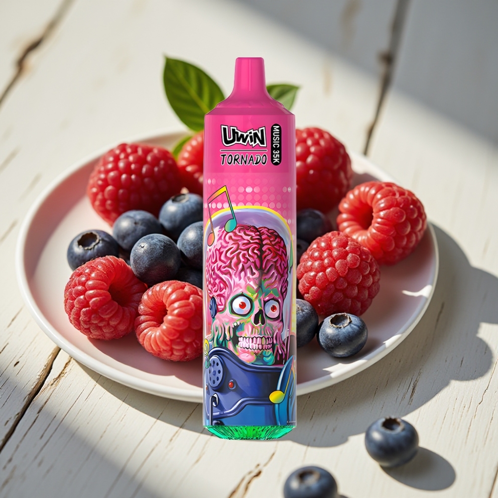 Uwin Tornado 35K Music Disposable Vape Μπλε Βατόμουρο Φράουλα